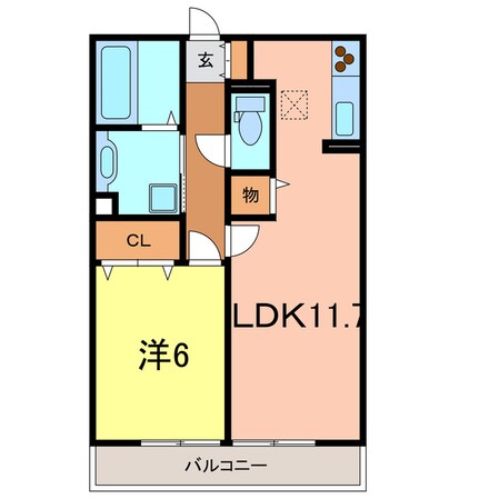 ラフィネ横山　Ｂ棟の物件間取画像